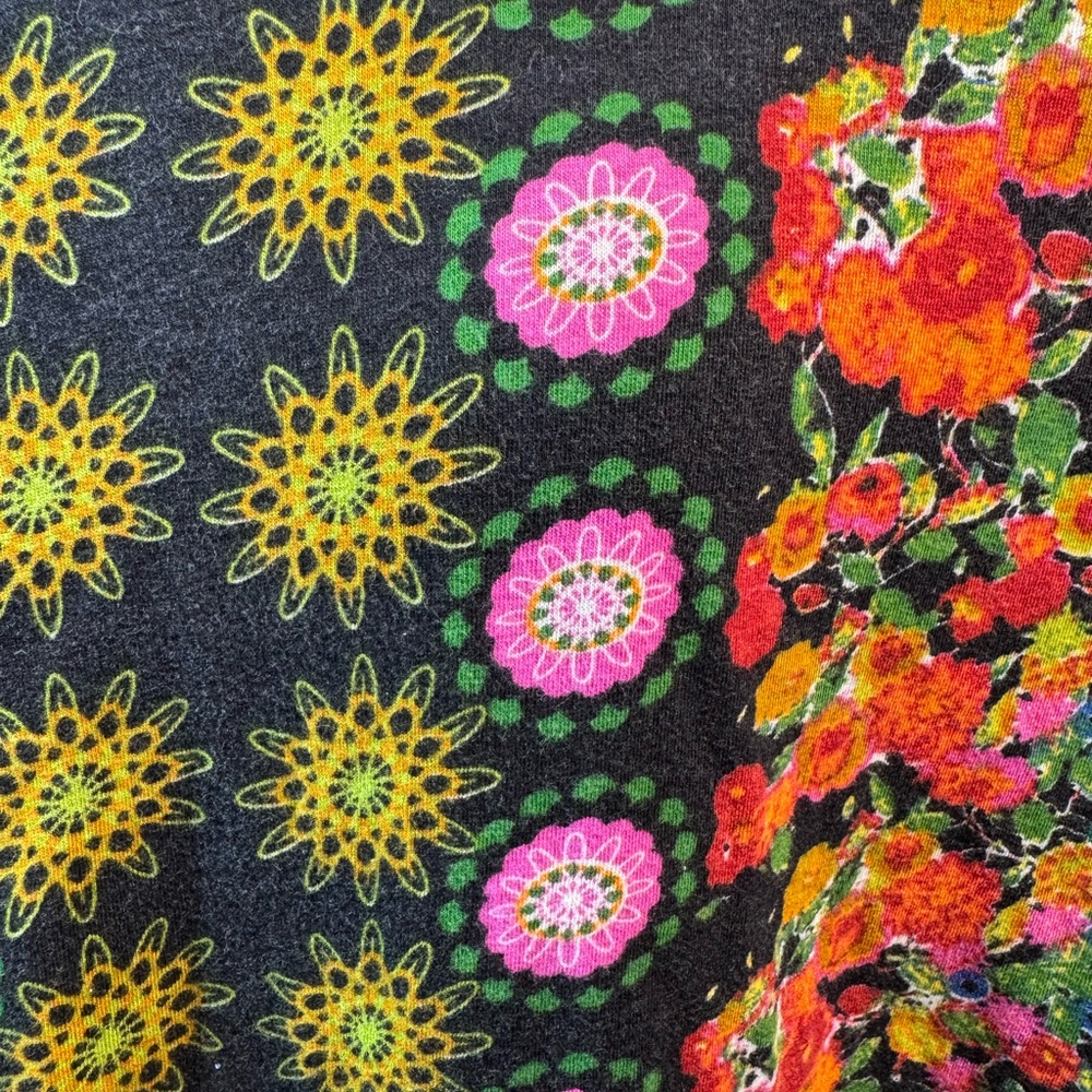 Desigual Floral Patchwork Asymmetrical A-Line Skirt - Multicolor - Size XL - Picture 10 of 15